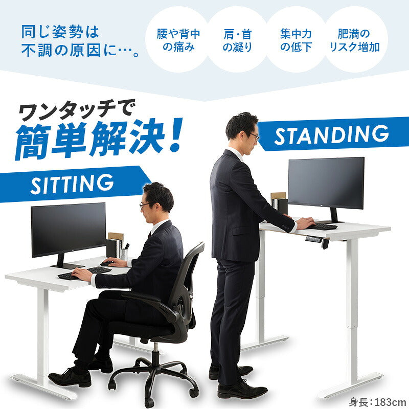 【新商品】[幅120] 電動昇降デスク RISE