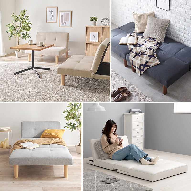 [幅176] 分割できる4WAYソファベッド 2人掛け 3段階リクライニング 脚取り外し可能 Roman