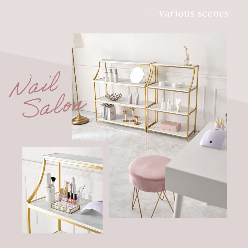 オープンラック-大理石調 90×30×109cm LOWYA ロウヤ オープンラック