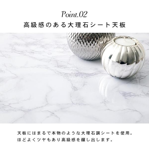 [幅45] 大理石調ネストテーブル 角形 Marble