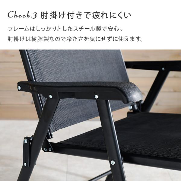 ガラステーブル＆チェア 折りたたみ式 完成品 [3点セット