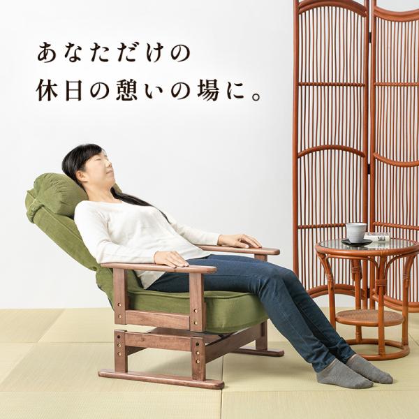 高座椅子 約幅62cm グレー 360度 回転式 折りたたみ式 5段階 高座椅子 約幅62cm グレー 360度 回転式 折りたたみ式 5段階