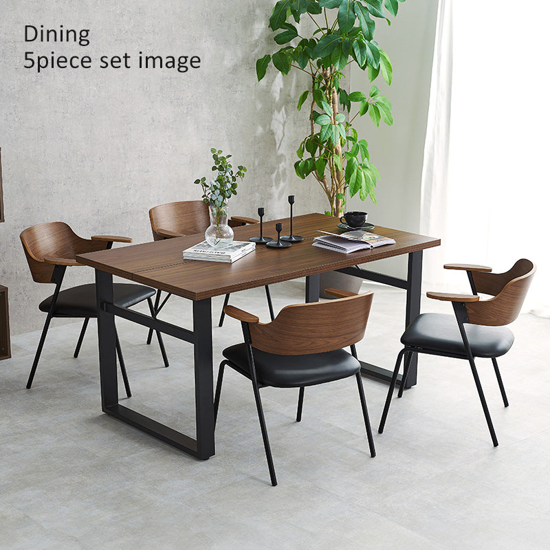 【新色登場】[1脚/2脚/4脚] 異素材MIXのハーフアームダイニングチェア Mix