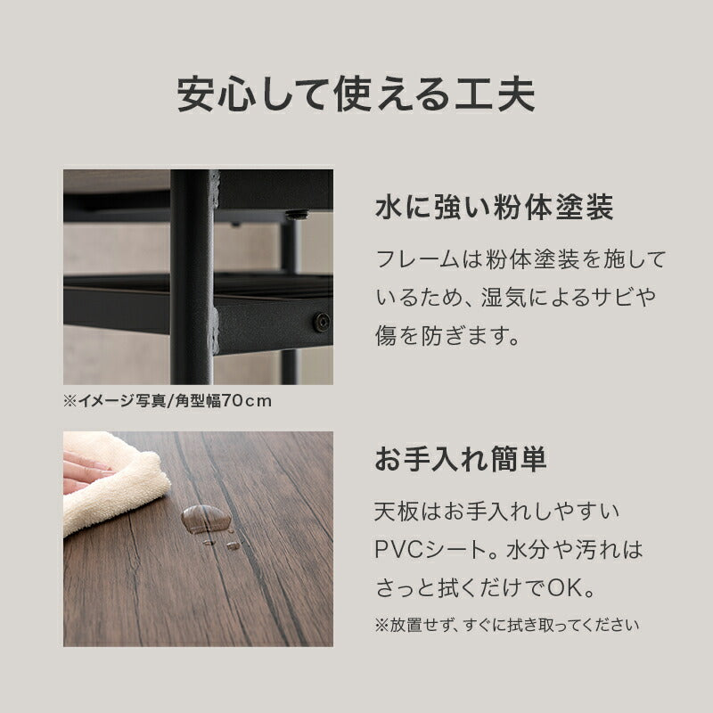 2人用ダイニングセット (棚付きテーブル+チェア2脚+ベンチ) [幅80