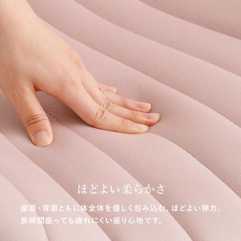 2人用ダイニングセット [直径65] （大理石調カフェテーブル+ベロア調