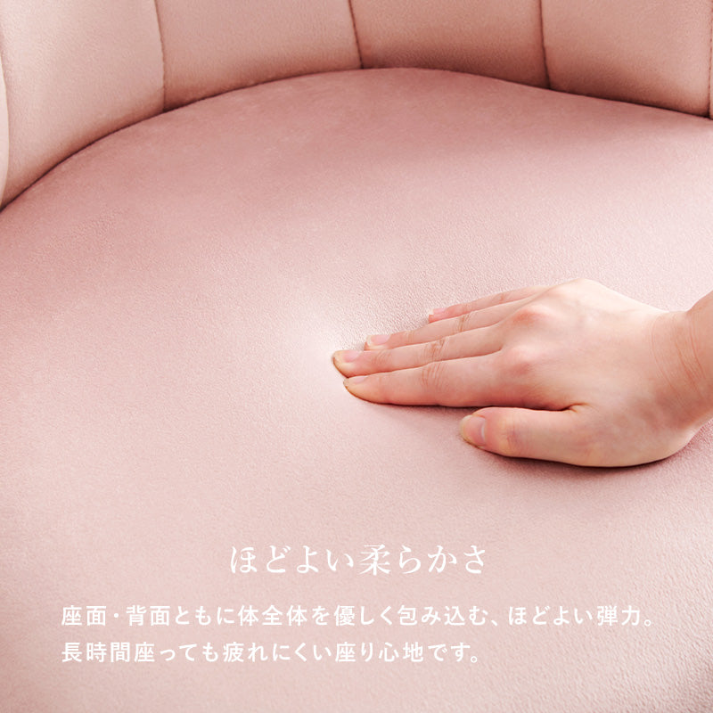 2人用ダイニングセット [直径65] （大理石調カフェテーブル+ベロア調