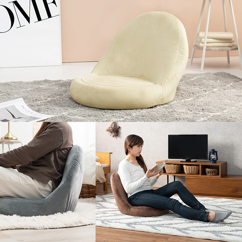 コンパクト座椅子 ベロア調 折りたたみ可能 大人可愛い [幅50