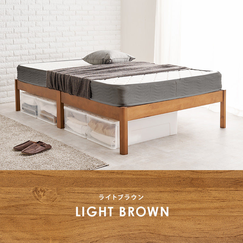 [シングル/セミダブル] 3分で組立できるすのこベッド ヘッドレスタイプ NEJILESS（フレーム単品orマットレスセット）