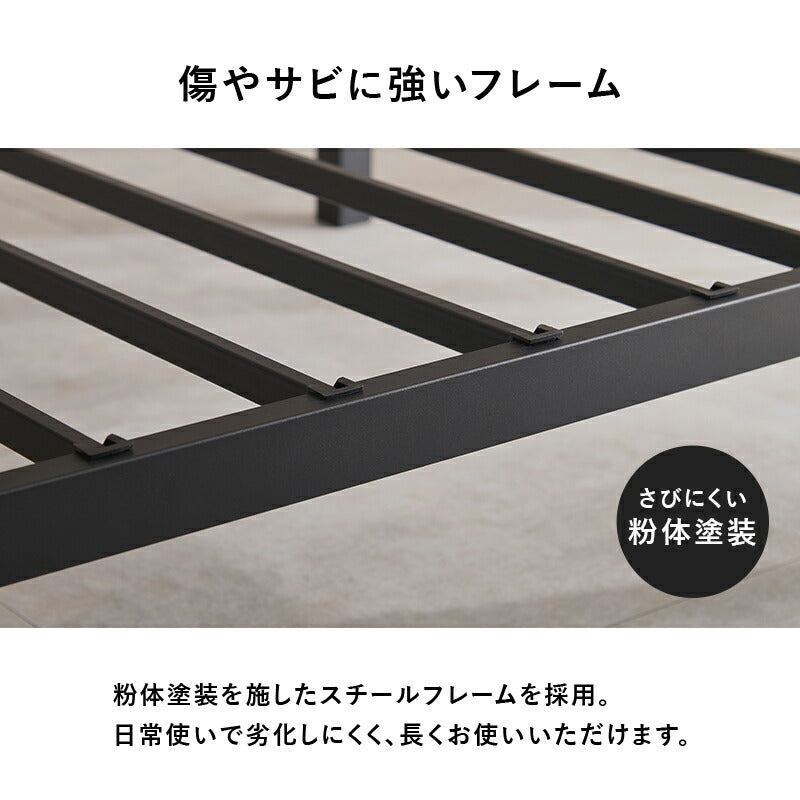 ネジ不要 パイプベッド（フレーム単品orマットレスセット） [シングル