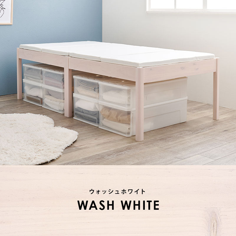 [シングル]3分で組立できるすのこベッド ヘッドレスタイプ NEJILESS（フレーム単品orマットレスセット）