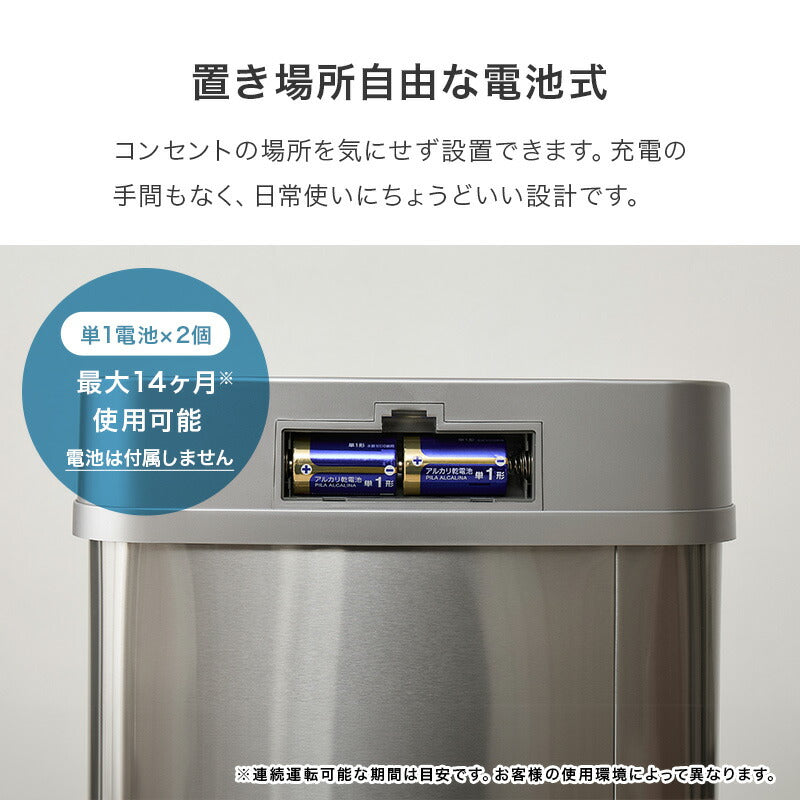 【新商品】[幅38.5] 自動開閉ゴミ箱 縦開きタイプ