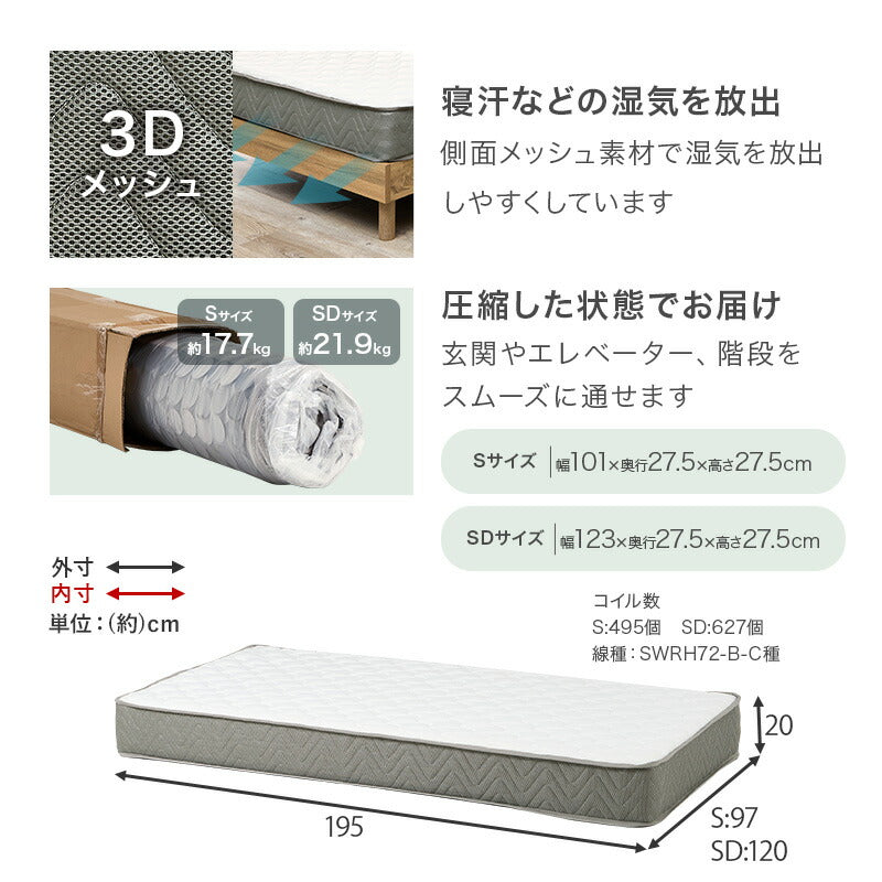 ホテルライクなファブリックベッド（フレーム単品orマットレスセット