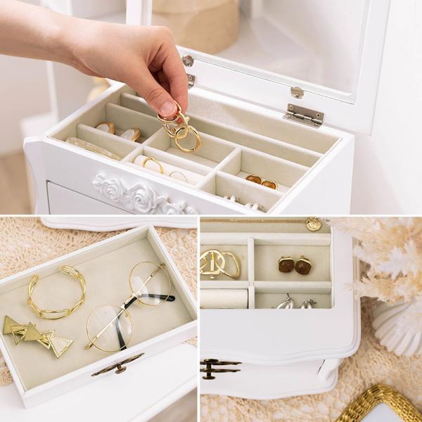 アクセサリーボックス 3段タイプ [幅26] 完成品 | おしゃれな家具