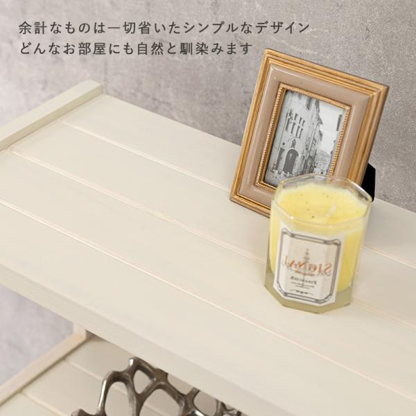 オープンラック アンティーク風 木製 [幅75] 3段 高さ調節可能 Memory