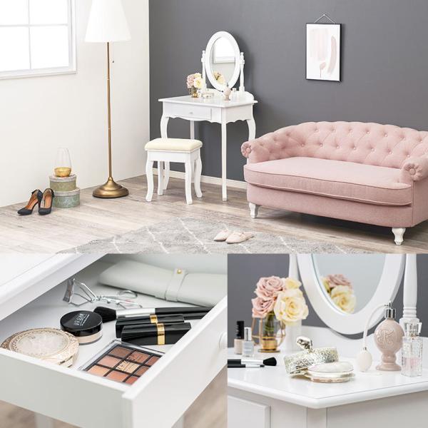 猫脚ドレッサー スツールセット [幅70] Blanche | おしゃれな家具