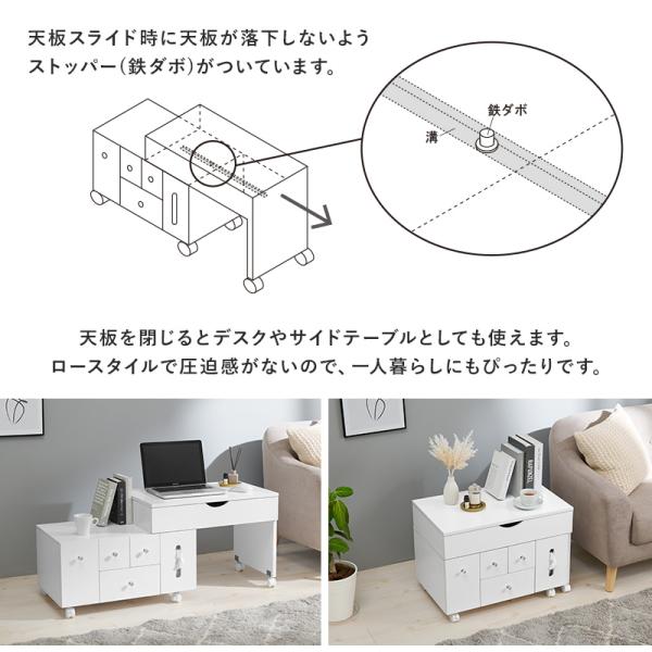 LEDライトつき 伸縮ドレッサー 幅67〜122.5cm ミラー角度調節可能 ほぼ完成品 クリスタル調取っ手(女優ミラー ドレッサー 鏡 伸縮 大容量 コスメ収納 ドライヤー収納 引き出し シンプル かわいい おしゃれ 白 ホワイト 韓国 デスク ローテーブル 一人暮らし ワンルーム)