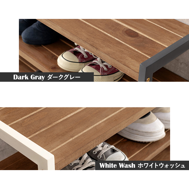 幅65][5段/7段/9段] 木製シューズラック 高さ調節可能
