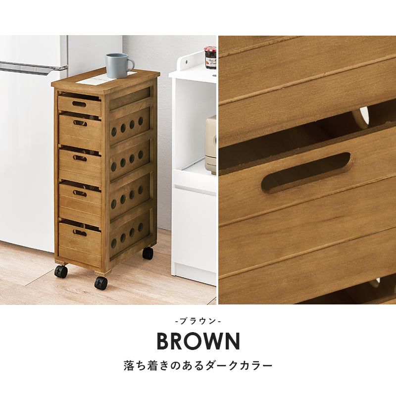 【新色登場】[幅20/25/30] 天然木スリムキッチンラック 完成品