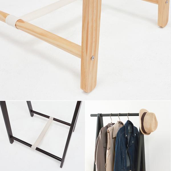 ハンガーラック シンプル 木製 折りたたみ可能 [幅80] Cloth