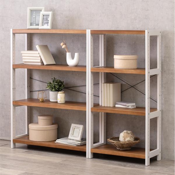 木の棚・ラック・グレーベージュ・ オープンラック・幅90cm 高さ122.5cm 木の棚・ラック・グレーベージュ・ オープンラック・幅90cm 高さ122.5