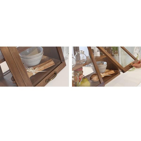 カウンター上ガラスケース 1段タイプ 天然木 半完成品 [幅40