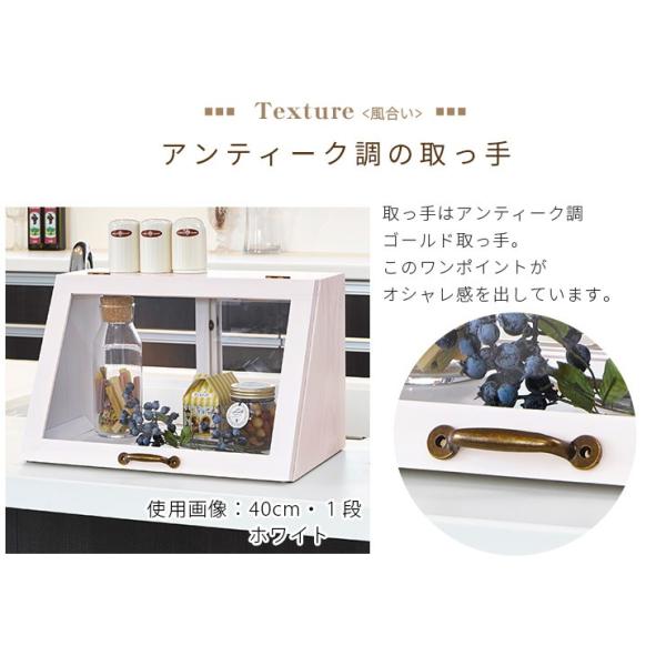 カウンター上ガラスケース 1段タイプ 天然木 半完成品 [幅60