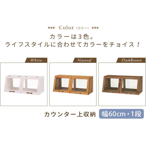 カウンター上ガラスケース 1段タイプ 天然木 半完成品 [幅60