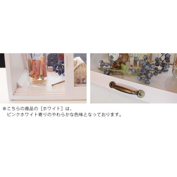 カウンター上ガラスケース 2段タイプ 天然木 半完成品 [幅60