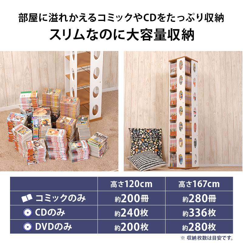 回転コミックラック 完成品 [高さ120/167] Pivot | おしゃれな家具