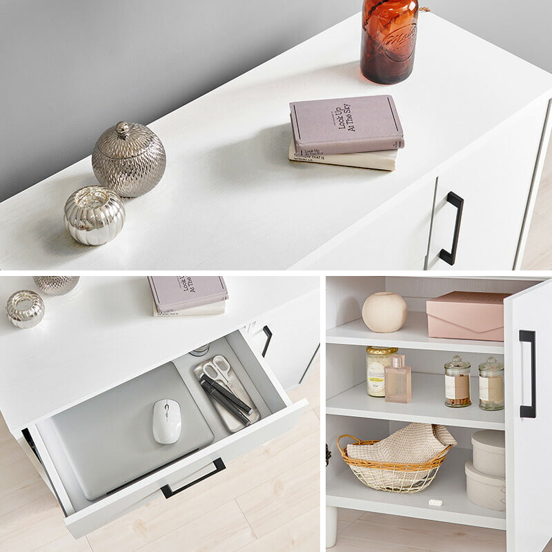 キャビネット 脚付き シンプルモダン [幅90] | おしゃれな家具