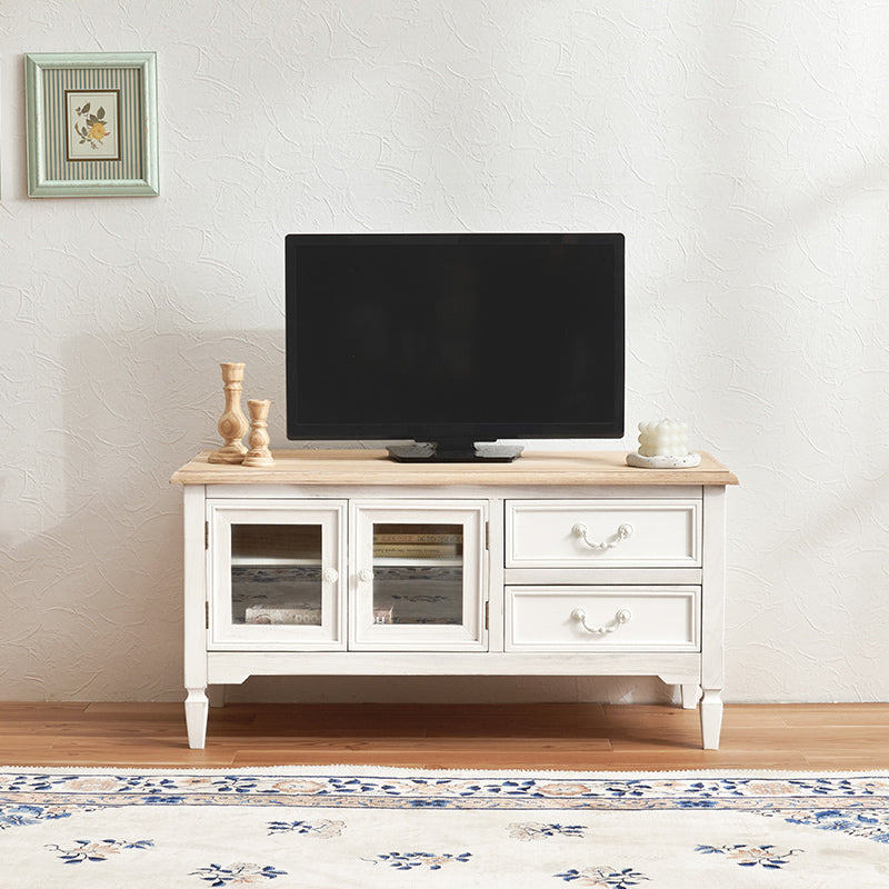 [幅90/幅120] フレンチアンティーク調 テレビボード ガラス扉付き 完成品 BROCANTE