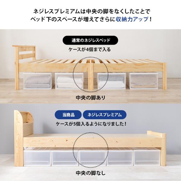 3分で組立できる すのこベッド 宮棚付きタイプ コンセント付き