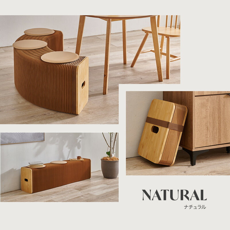 【新商品記念価格】[幅8-150] アコーディオン式 折りたたみ伸縮ベンチ 完成品 ACCO