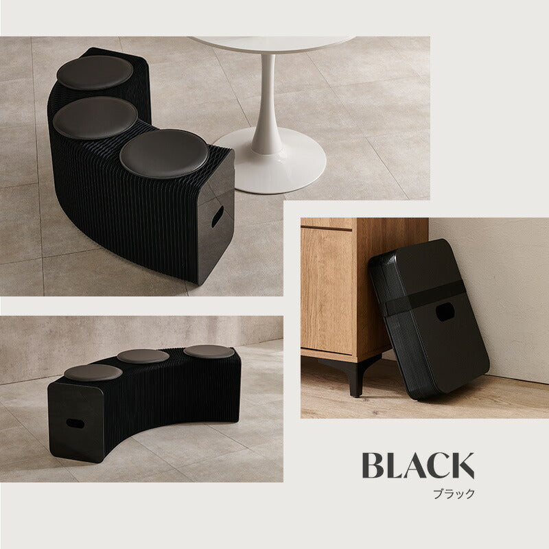 【新商品記念価格】[幅8-150] アコーディオン式 折りたたみ伸縮ベンチ 完成品 ACCO