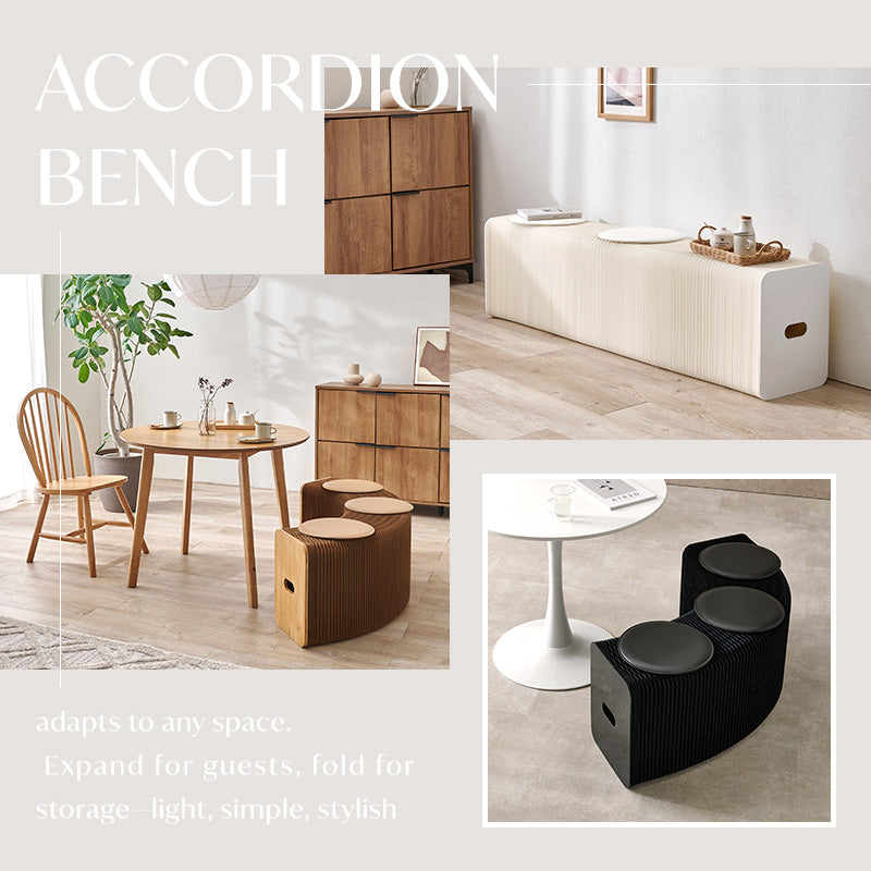 アコーディオン式 折りたたみ伸縮ベンチ 完成品 [幅8-150] ACCO