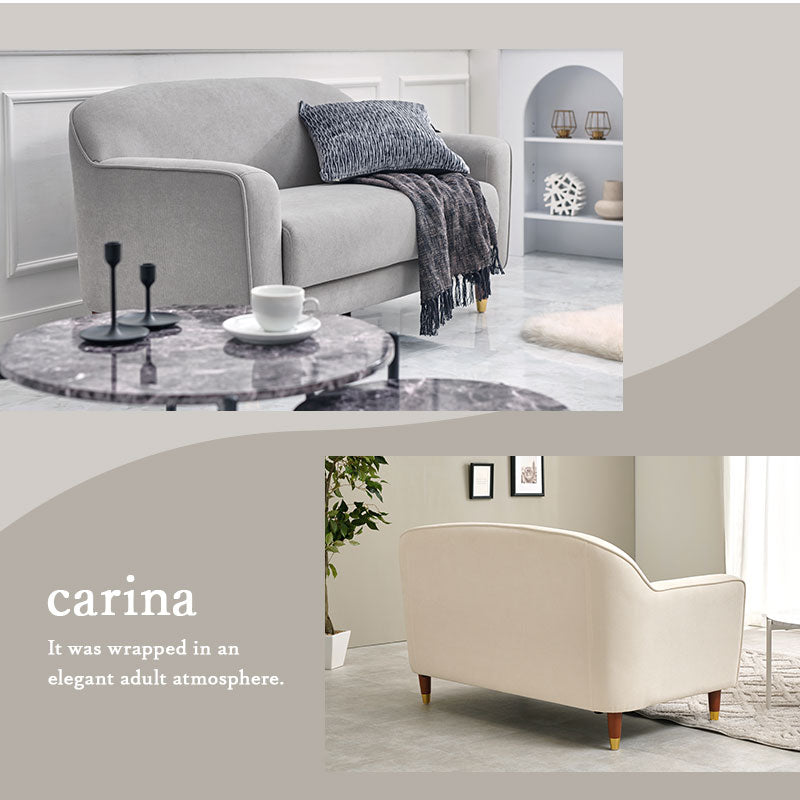 【新商品】[幅125] エレガントなソファ 2人掛け 脚取り外し可能 carina