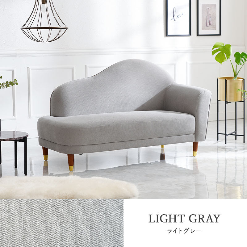 ソファ 2人掛け エレガント ウェーブ型 脚取り外し可能 [幅126] carina