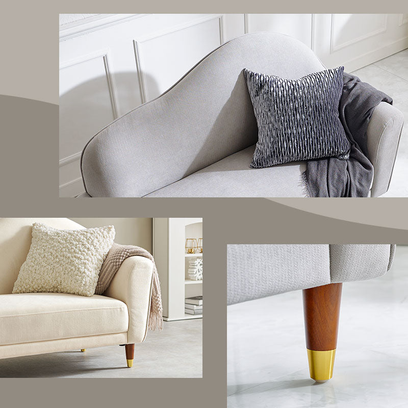 ソファ 2人掛け エレガント ウェーブ型 脚取り外し可能 [幅126] carina