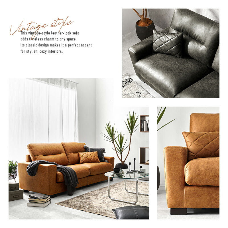 【新商品】[幅180] ヴィンテージ風3人掛けソファ RIOL