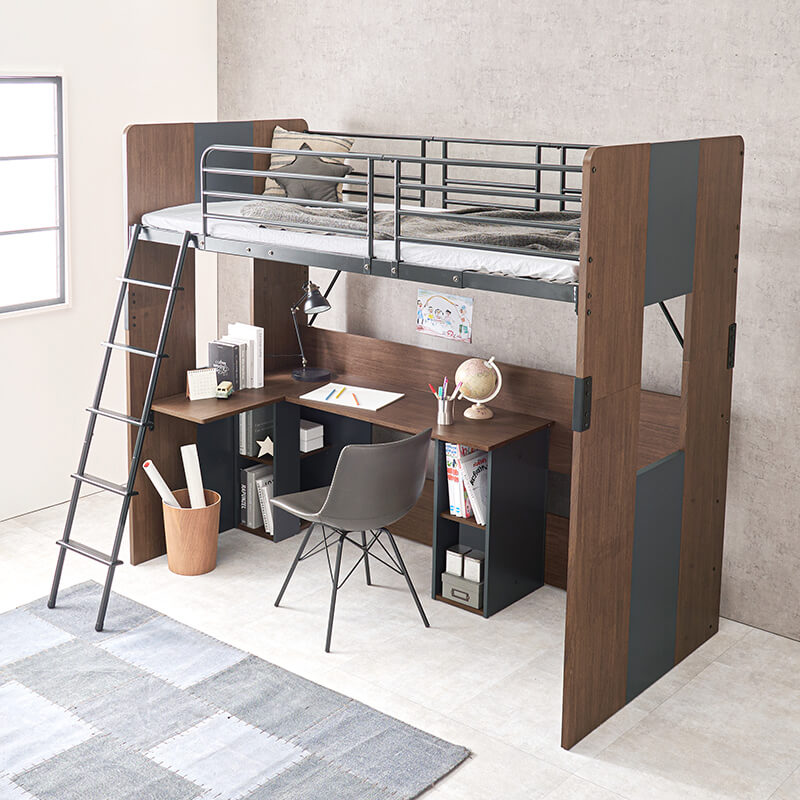 [高さ185] デスク一体型ロフトベッド Favori