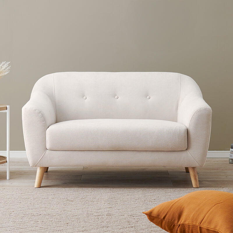 [幅125][生地サンプル無料] 2人掛けソファ 脚取り外し可能 Emel