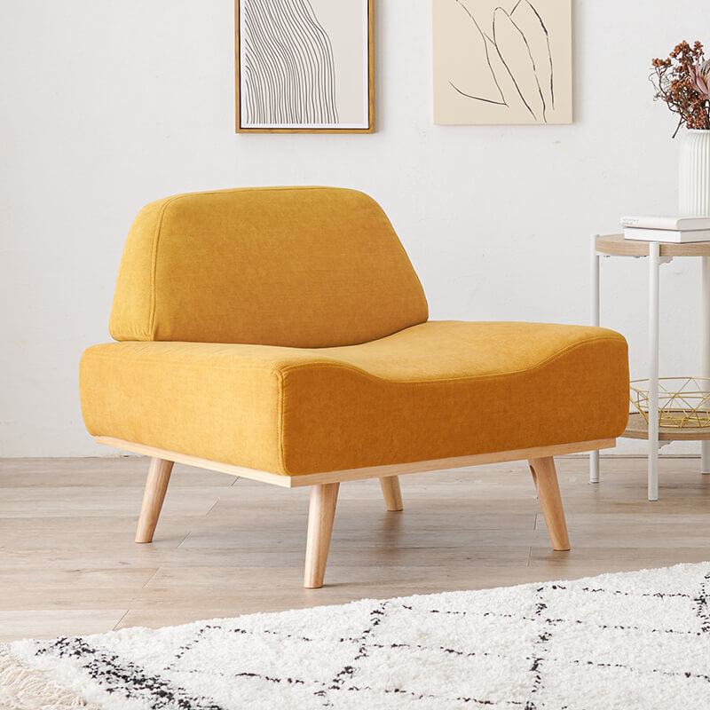 [幅75][生地サンプル無料] 北欧風1人掛けソファ アームレス 脚取り外し可能 Rest